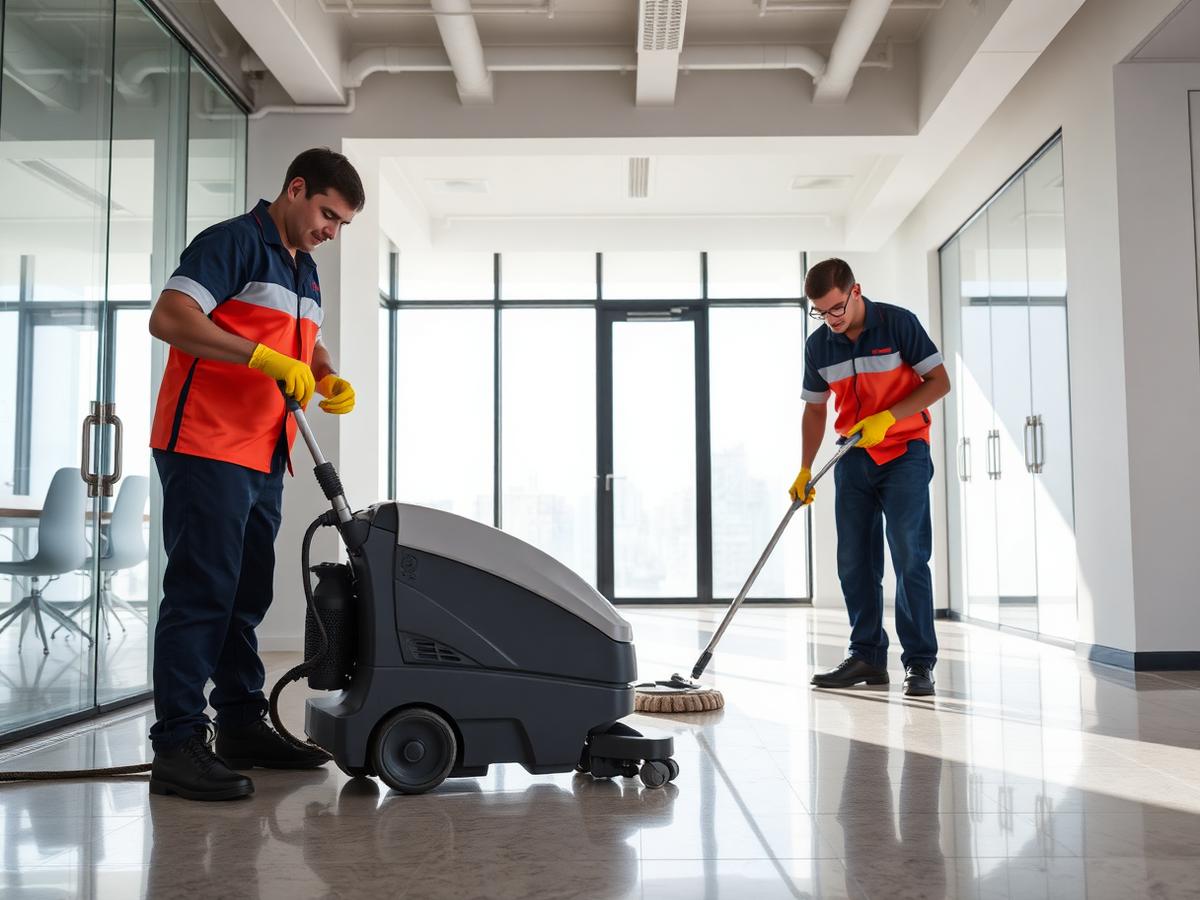 Nettoyage de fin de chantier d'un hall professionnel en Guyane